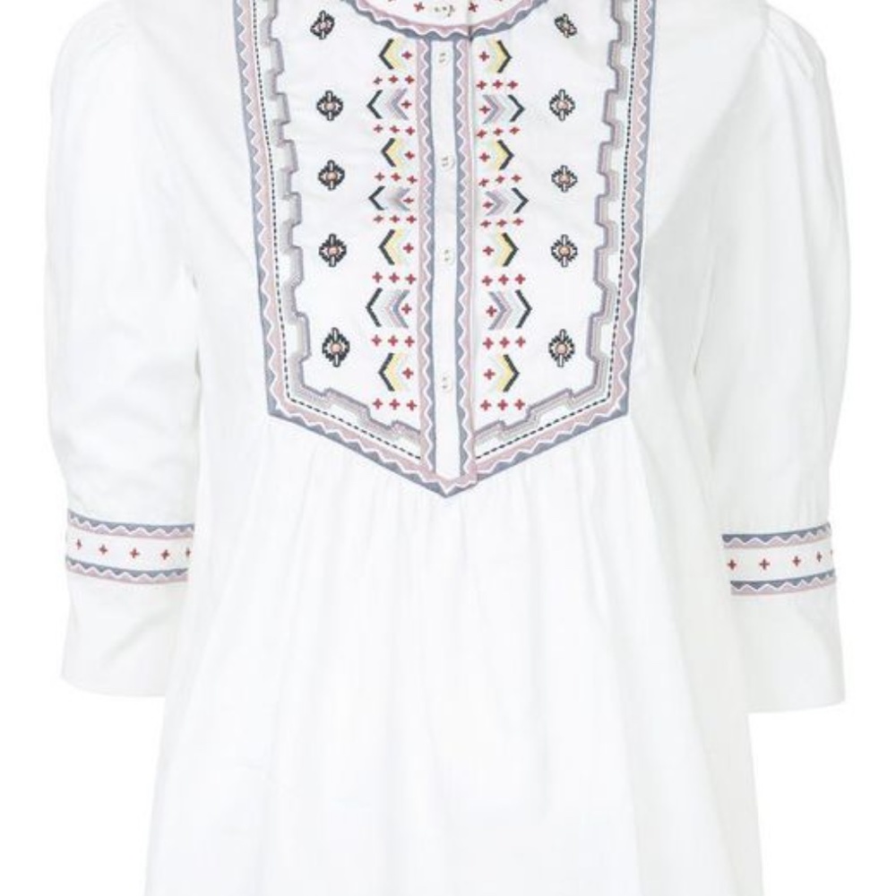 Talitha size M white embroidered willow top